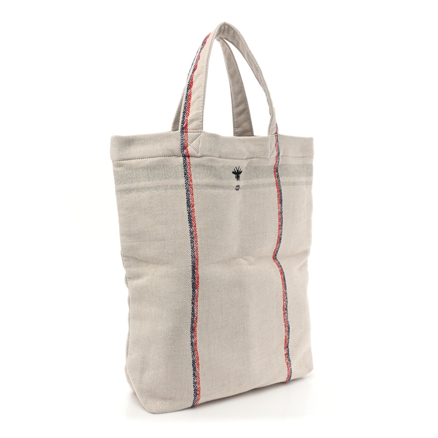 Christian Dior Canvas Print Cruise Tote Ivory Black 3 of 9