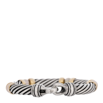David Yurman Sterling Silver 14K Yellow Gold Pearl 7mm Hampton Bracelet 2 of 4