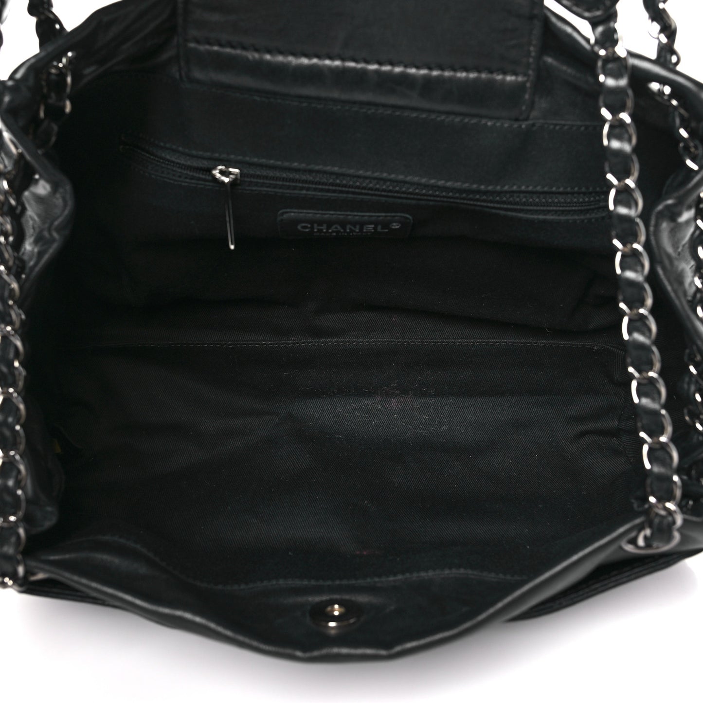 Lambskin Lax Accordion Hobo Black