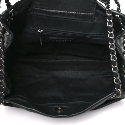 Chanel Lambskin Lax Accordion Hobo Black 5 of 10