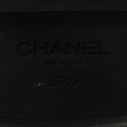 Chanel Calfskin Patent Cap Toe Ankle Boots 39.5 Black 7 of 9