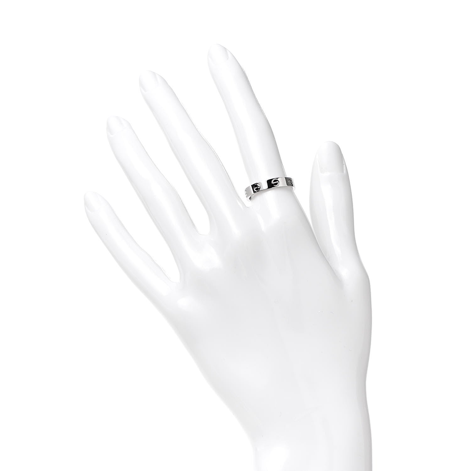Cartier Platinum 3.5mm LOVE Wedding Band Ring 53 6.25 2 of 5