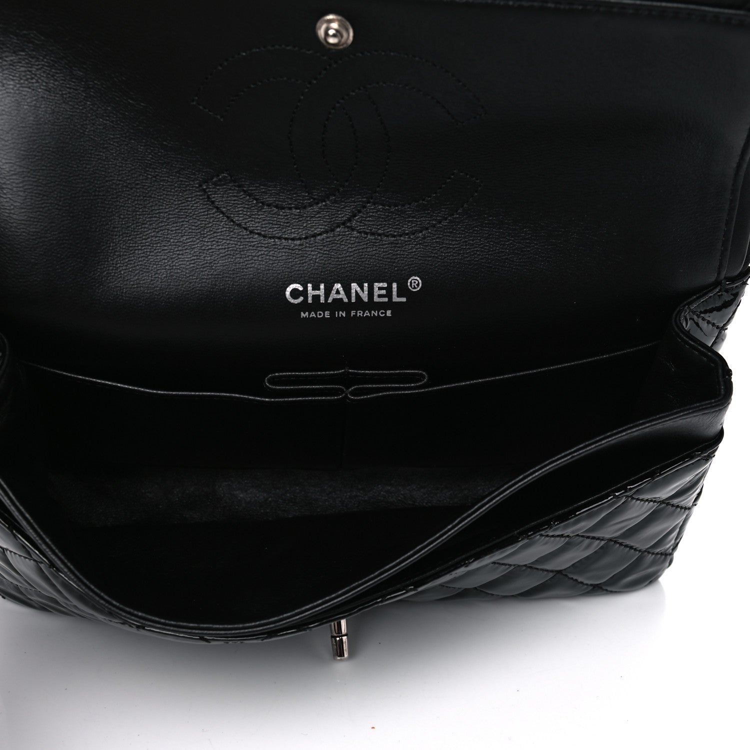 Chanel Patent Quilted Medium Double Flap Black 4 of 4