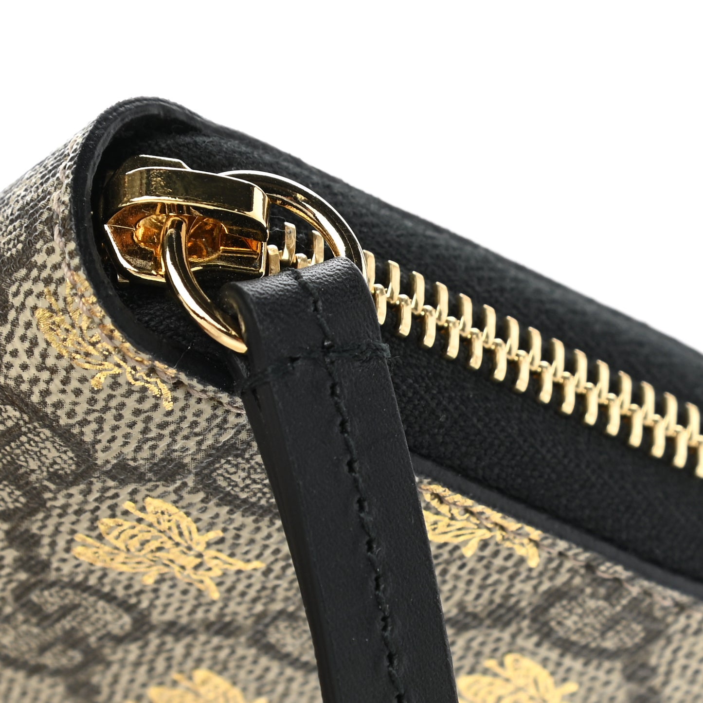 GG Supreme Monogram Bees Zip Around Wallet