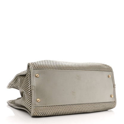 Chanel Metallic Calfskin Perforated Up In The Air Tote Silver 3 of 13