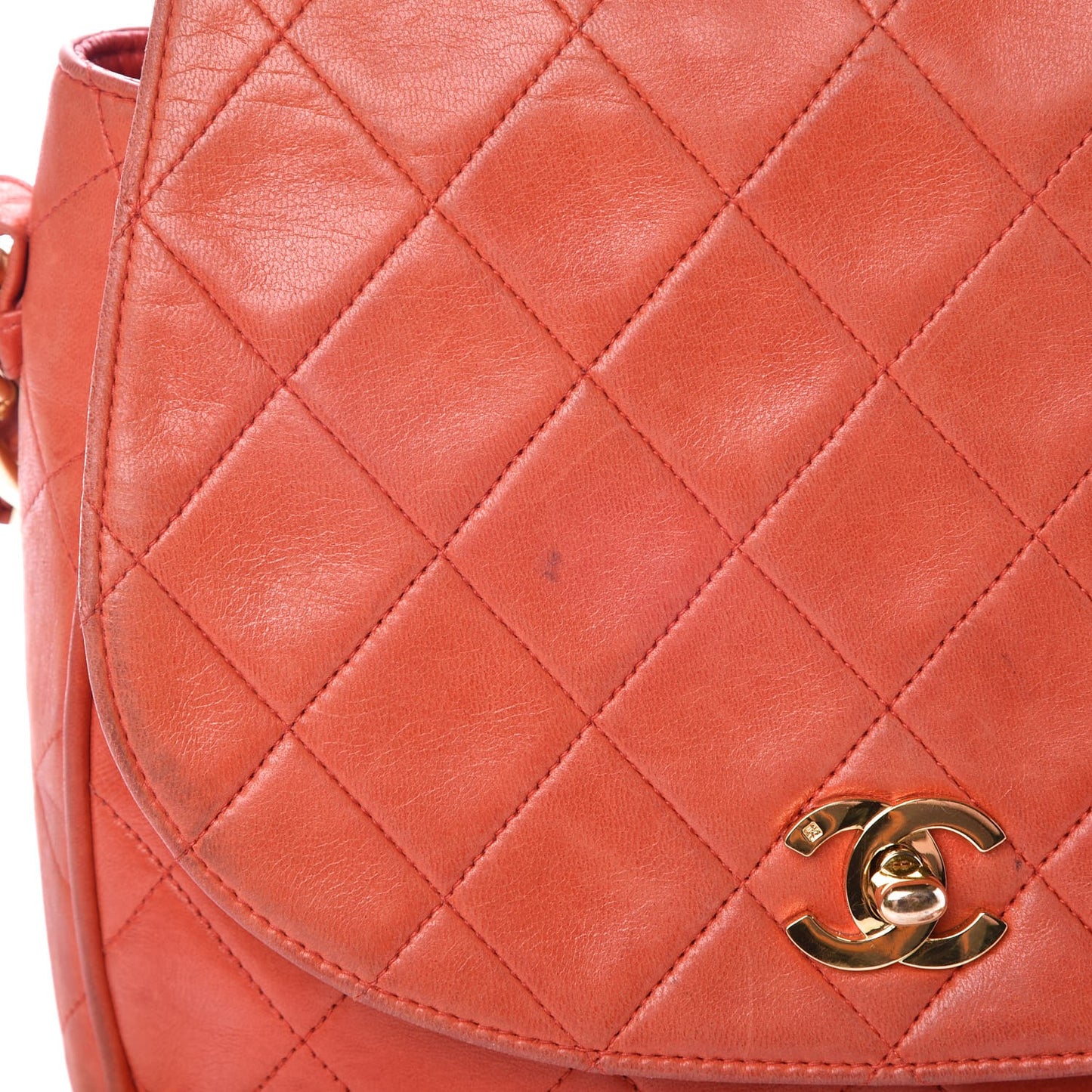 Lambskin Single Flap Red