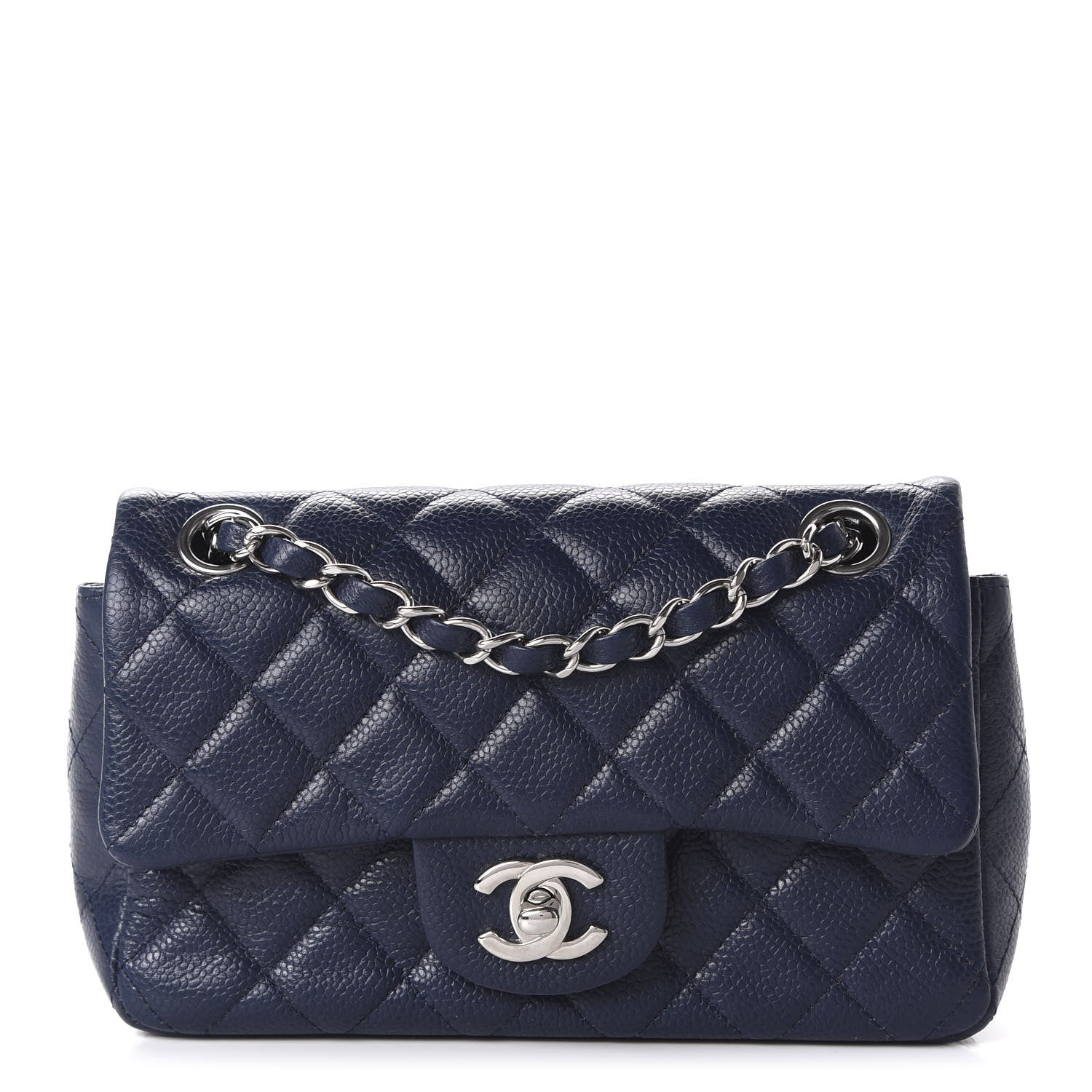Chanel Caviar Quilted Mini Rectangular Flap Navy 1 of 11