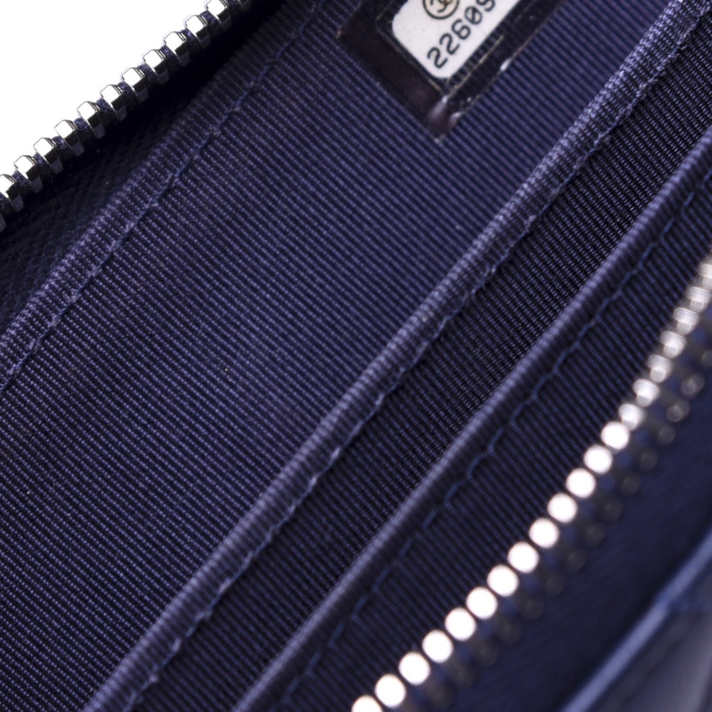 Lambskin Quilted Zip Around Coin Purse Wallet Blue