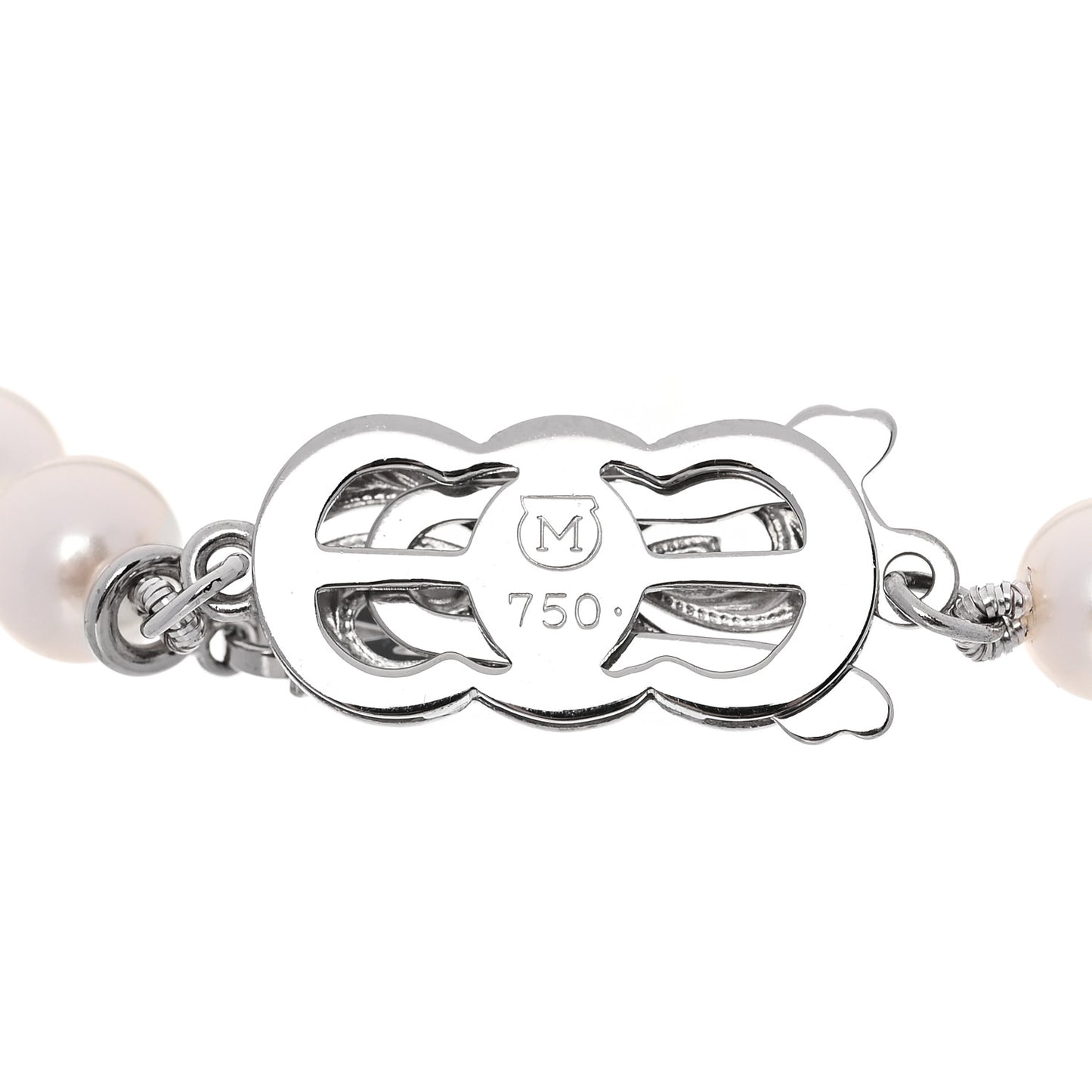 18K White Gold Akoya Cultured Pearl 5.5-6mm Strand Bracelet