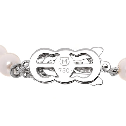 Mikimoto 18K White Gold Akoya Cultured Pearl 5.5-6mm Strand Bracelet 3 of 3