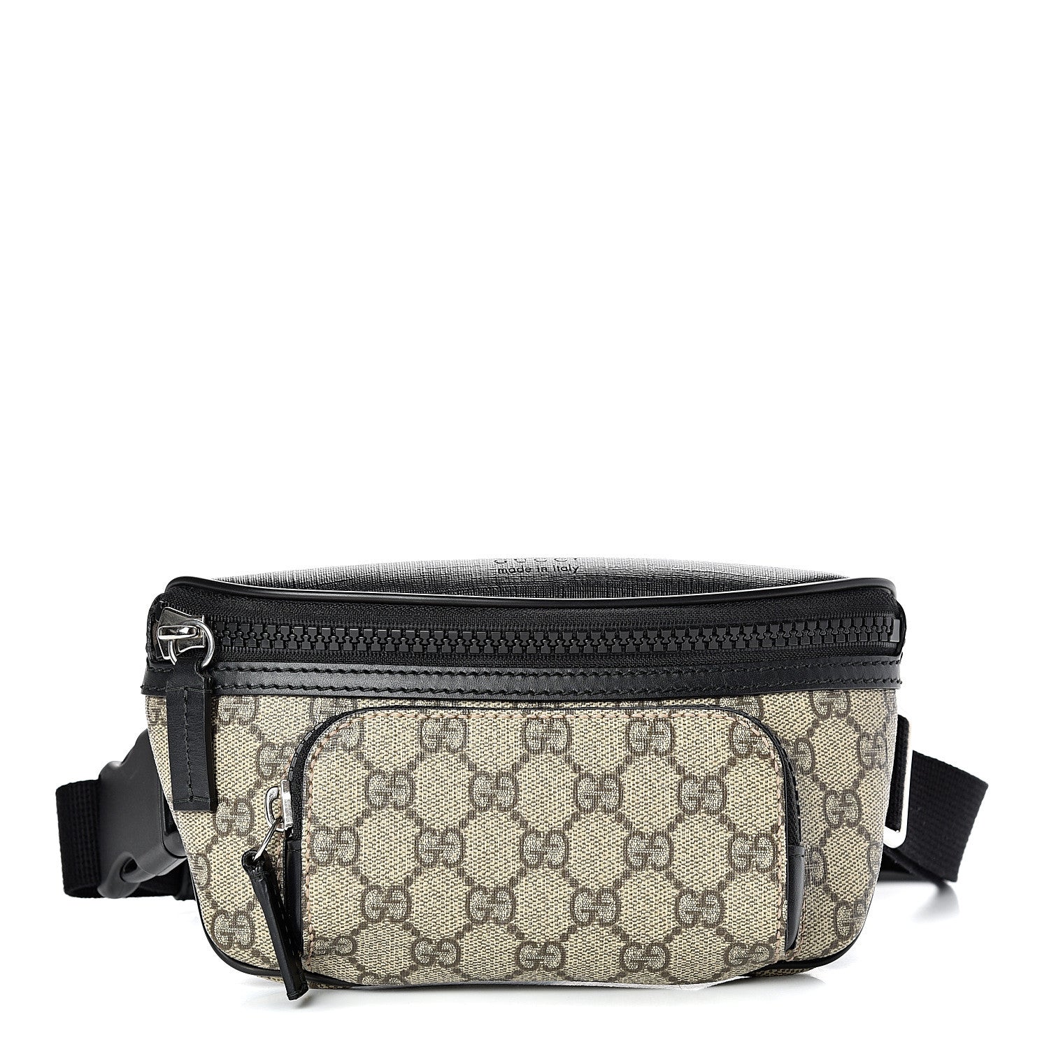 Gucci GG Supreme Monogram Belt Bag Black 1 of 10