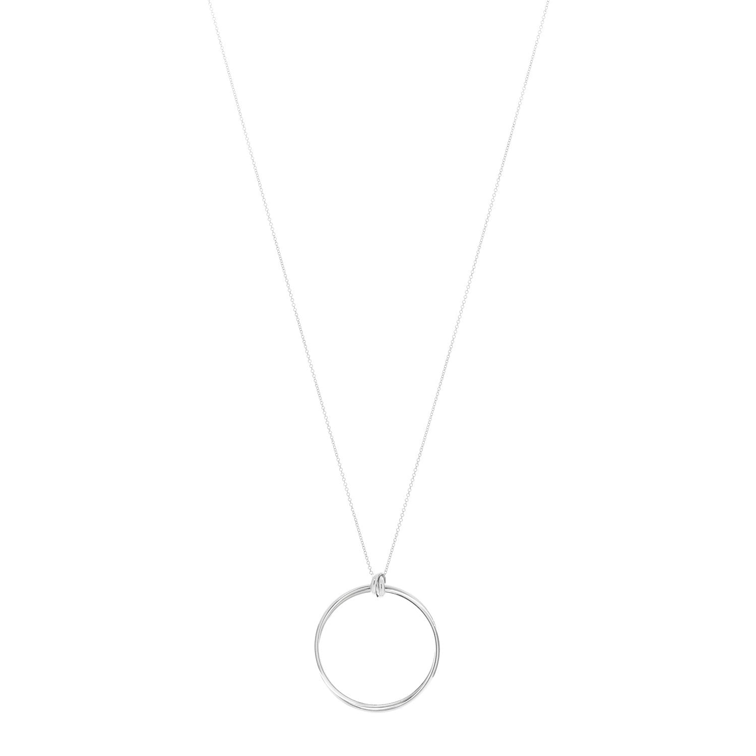 Tiffany Sterling Silver Large Paloma's Melody Circle Pendant Necklace 1 of 5