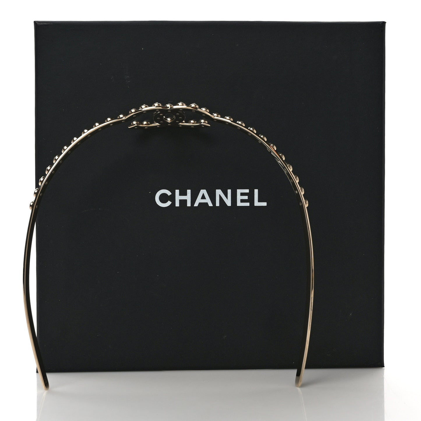 Metal Crystal CC Headband Light Gold