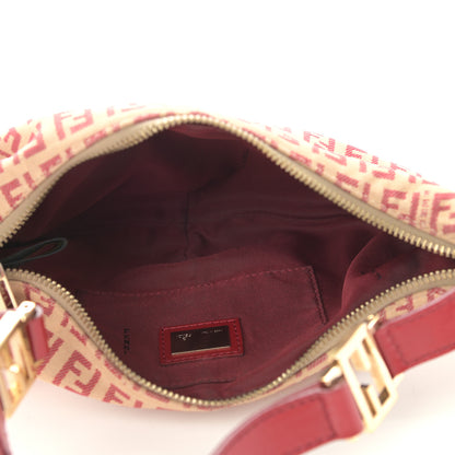 Fendi Zucchino Vitello Hobo Beige Rosso 5 of 11