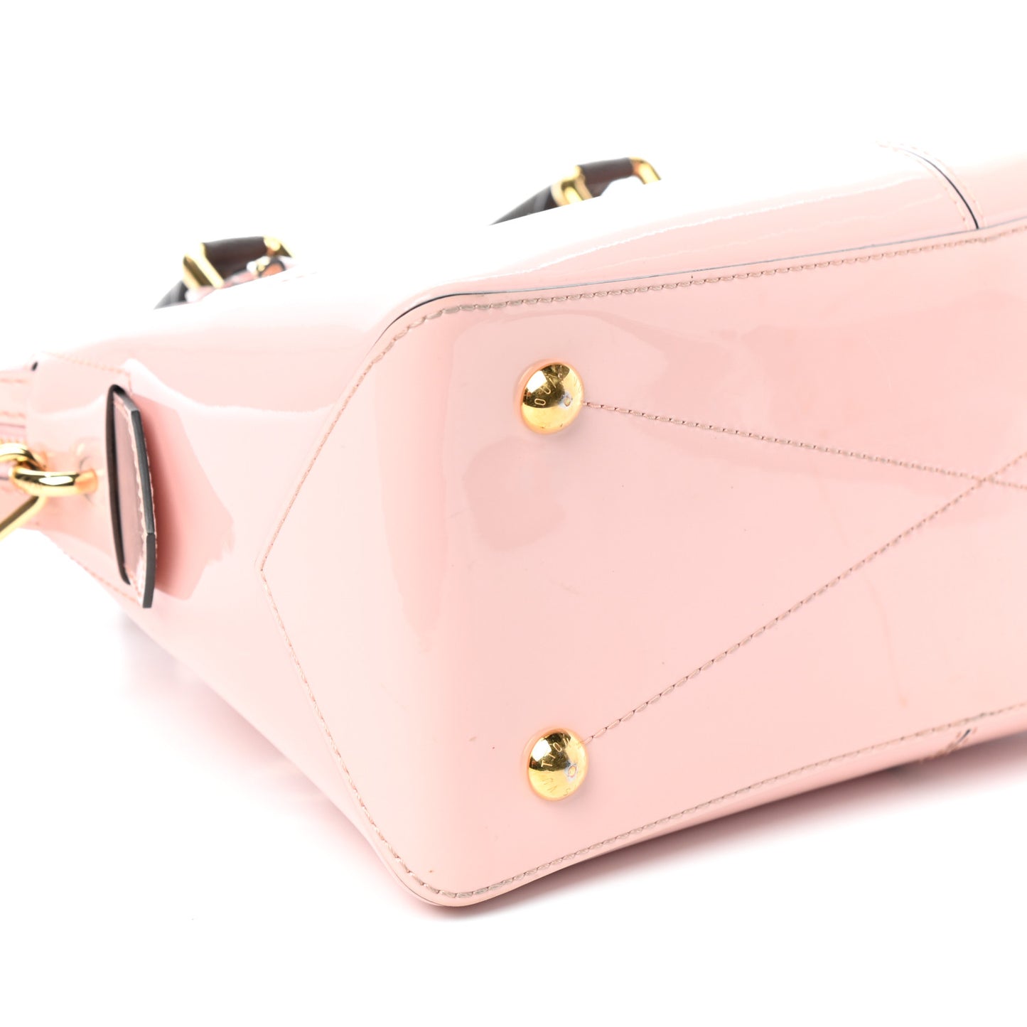 Patent Calfskin Miroir Tote Rose Ballerine