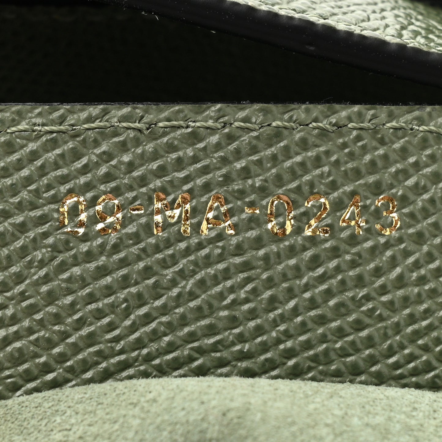 Grained Calfskin Saddle Bag With Strap Sage