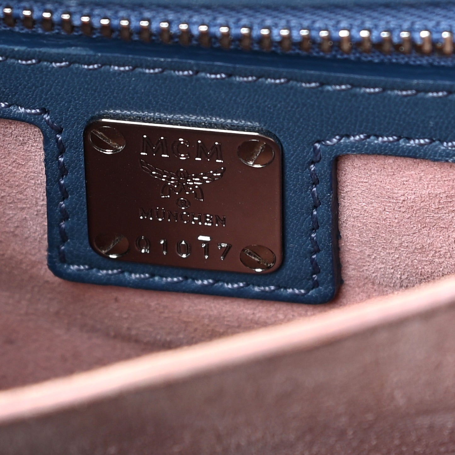 Suede Calfskin Trisha Small Shoulder Bag Blue