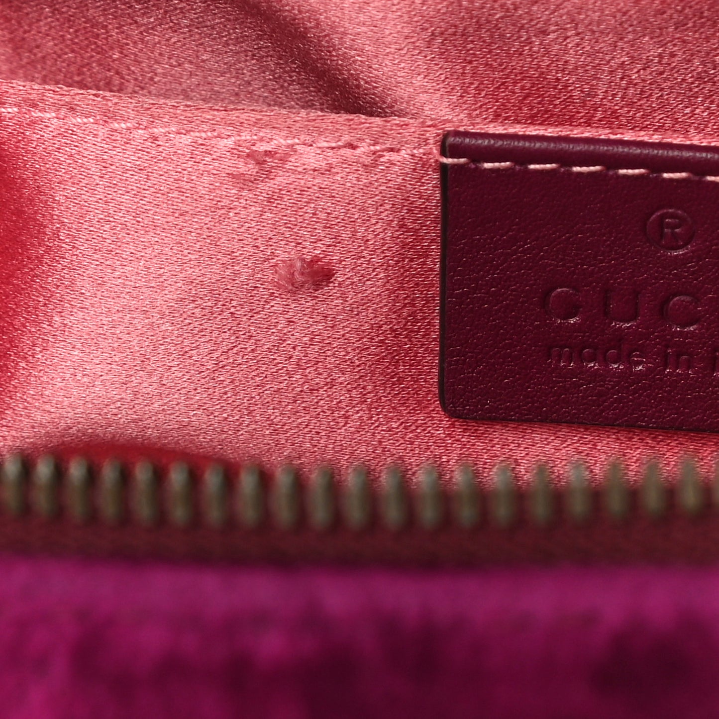 Velvet Matelasse GG Marmont Belt Bag 85 34 Fuchsia Violet Cyclamen