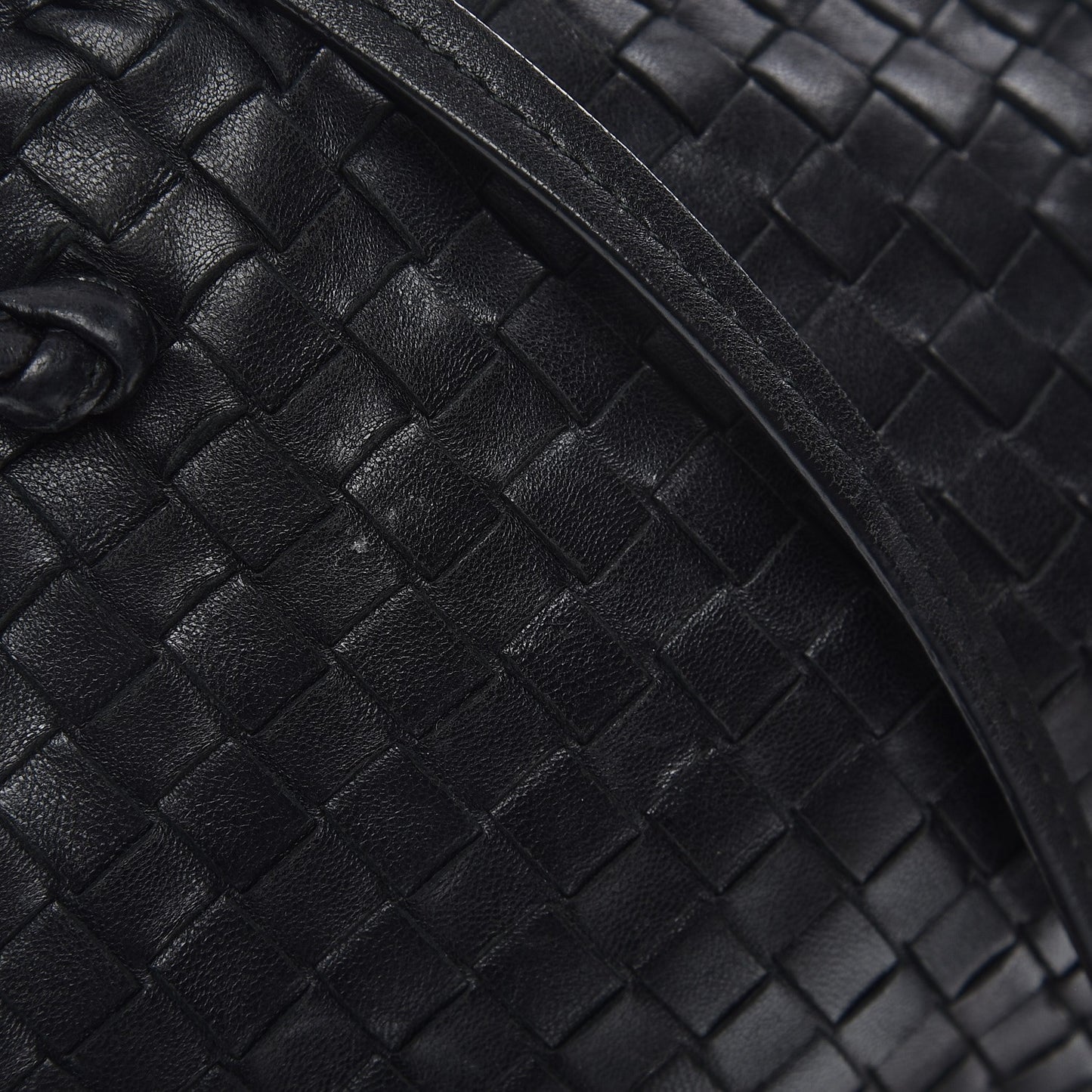 Nappa Intrecciato Pillow Crossbody Messenger Nero Black