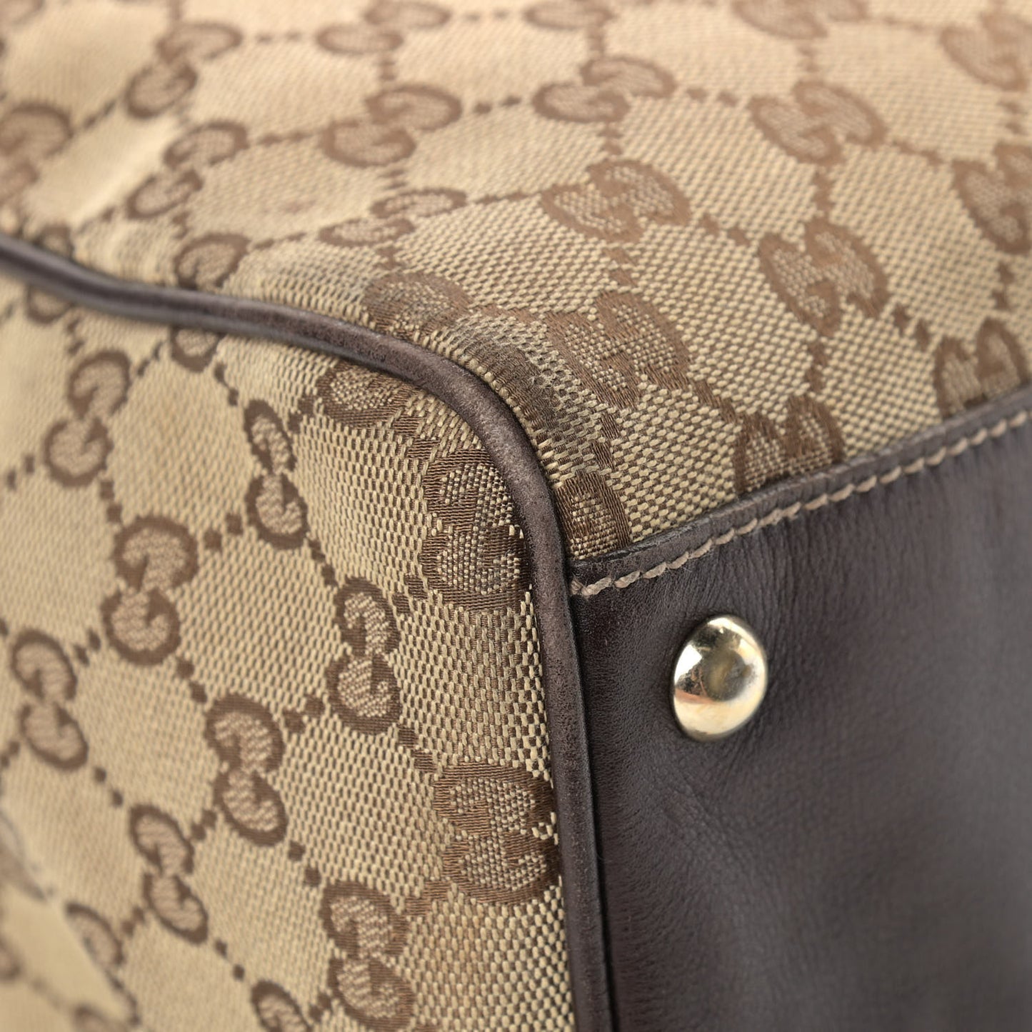 Monogram Peggy Braided Tote Dark Brown