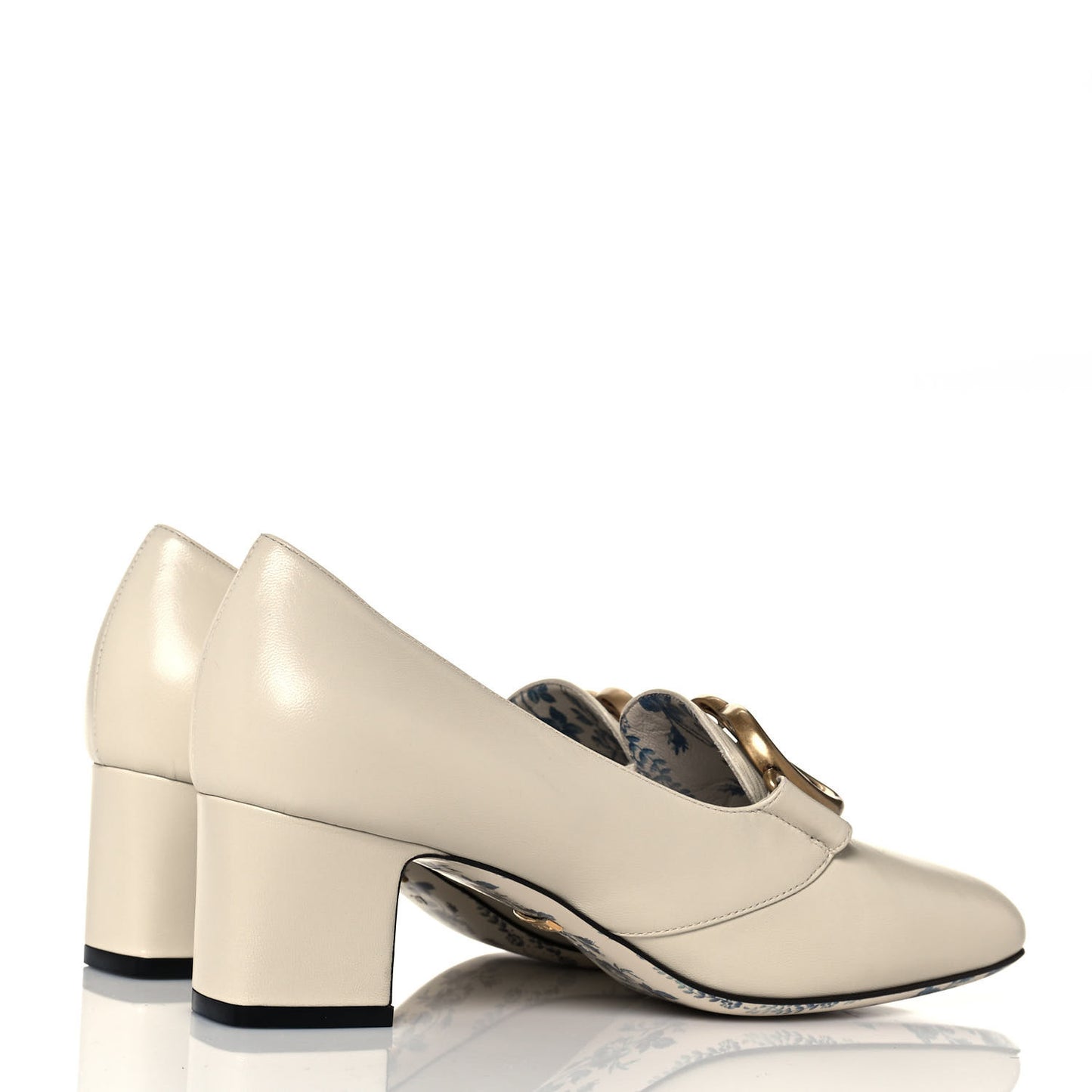 Malaga Kid GG Victoire 55mm Loafer Pumps 37 Vintage White