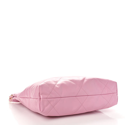Chanel Shiny Calfskin Quilted Small Chanel 22 Pink 5 of 10