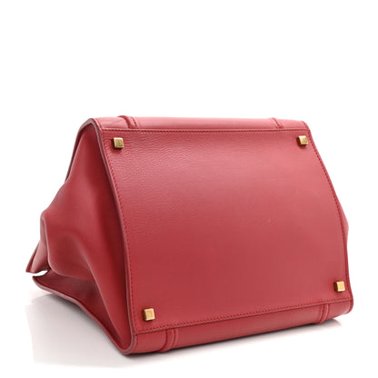 Celine Supple Calfskin Medium Phantom Luggage Red 4 of 11