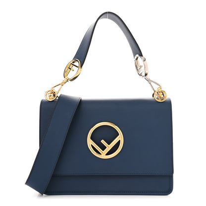 Fendi Vitello Century Opaco F is Fendi Kan I Shoulder Bag Blu Scuro 1 of 11