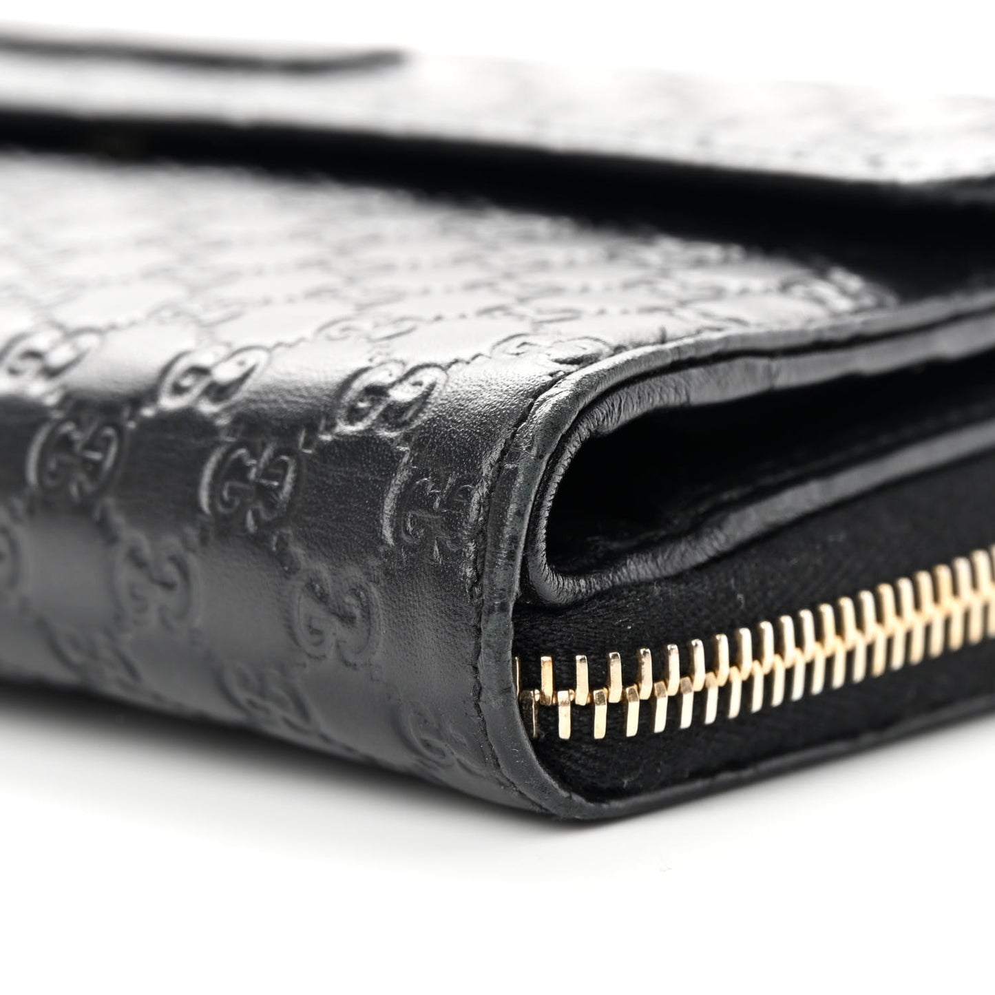 Soft Microguccissima Continental Zip Wallet Black