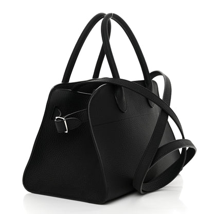 The Row Grained Calfskin Soft Margaux 10 Bag Black 3 of 10