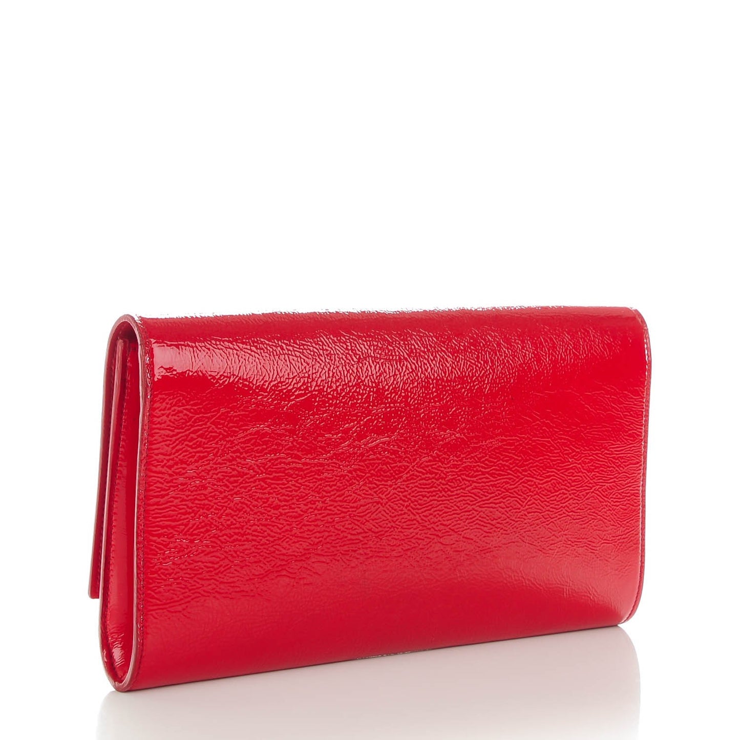 Textured Patent Monogram Large Belle De Jour Clutch Red
