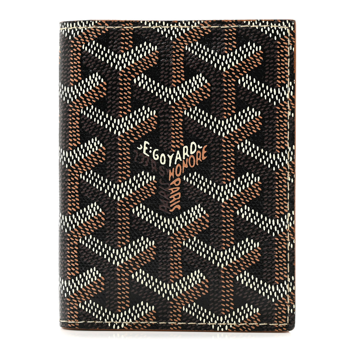 Goyard Goyardine Saint Marc Folding Card Case Black Gold 1 of 10