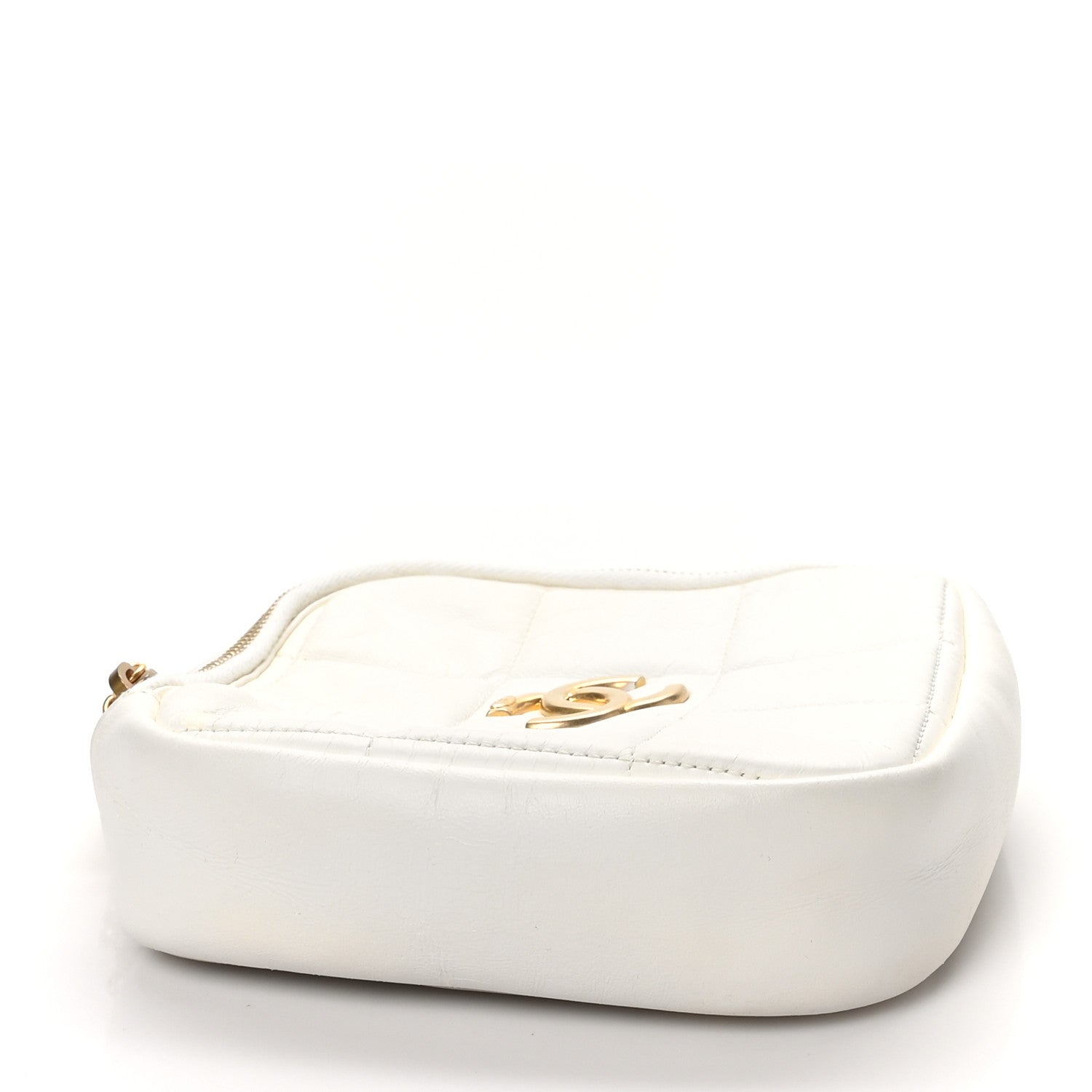 Chanel Lambskin Quilted Diamond Clutch With Chain White 4 of 10