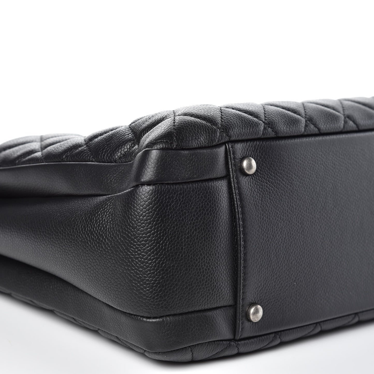 Caviar Quilted Urban Companion Shopping Tote Black