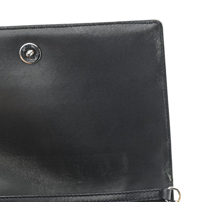 Christian Dior Metallic Patent Micro-Cannage Diorama Wallet on Chain Pouch Silver 8 of 8