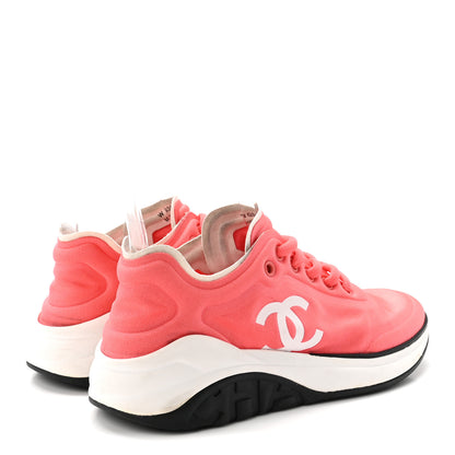 Chanel Lycra CC Sneakers 35 Coral 5 of 9