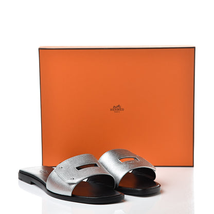 Hermes Epsom View Sandals 39 Argent 9 of 9