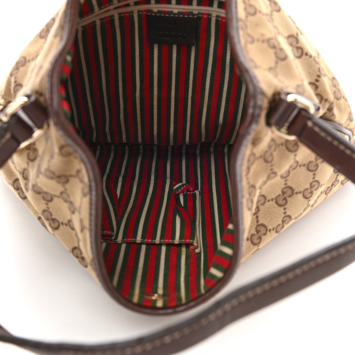 Gucci Monogram Medium New Britt Hobo Dark Brown 5 of 10