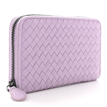 Bottega Veneta Nappa Intrecciato Zip Around Wallet Lilac 4 of 10