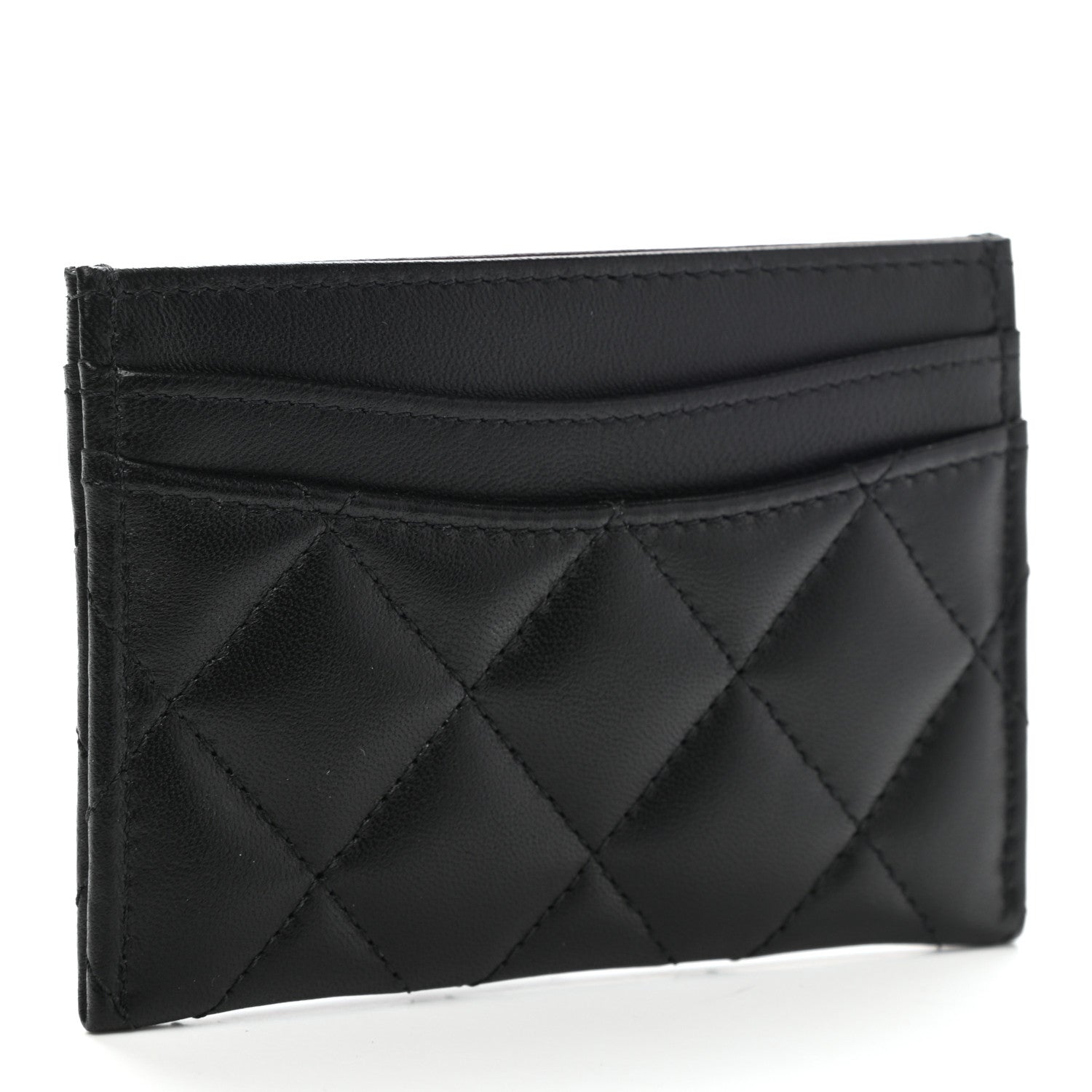 Chanel Lambskin Quilted Card Holder Black 3 of 9