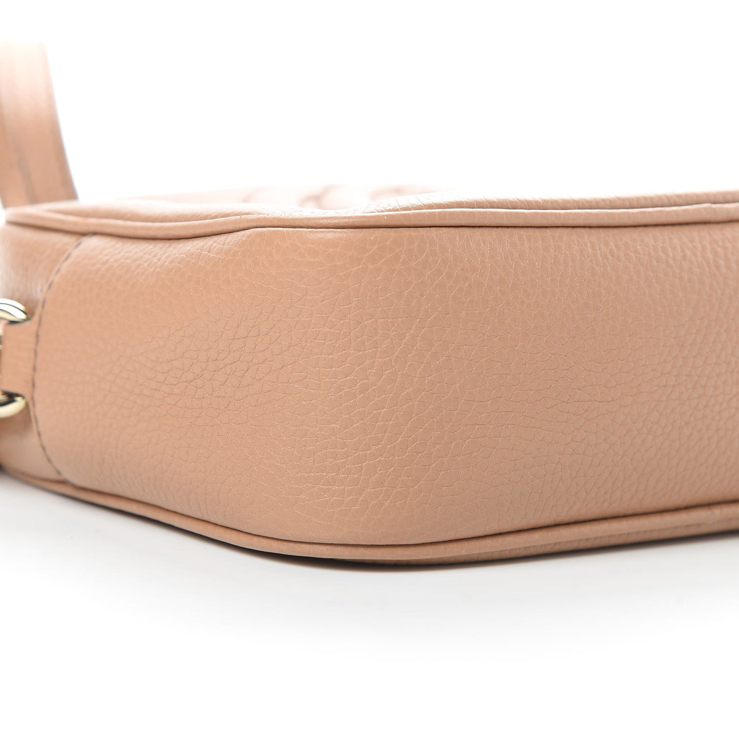 Pebbled Calfskin Small Soho Disco Bag Rose Beige