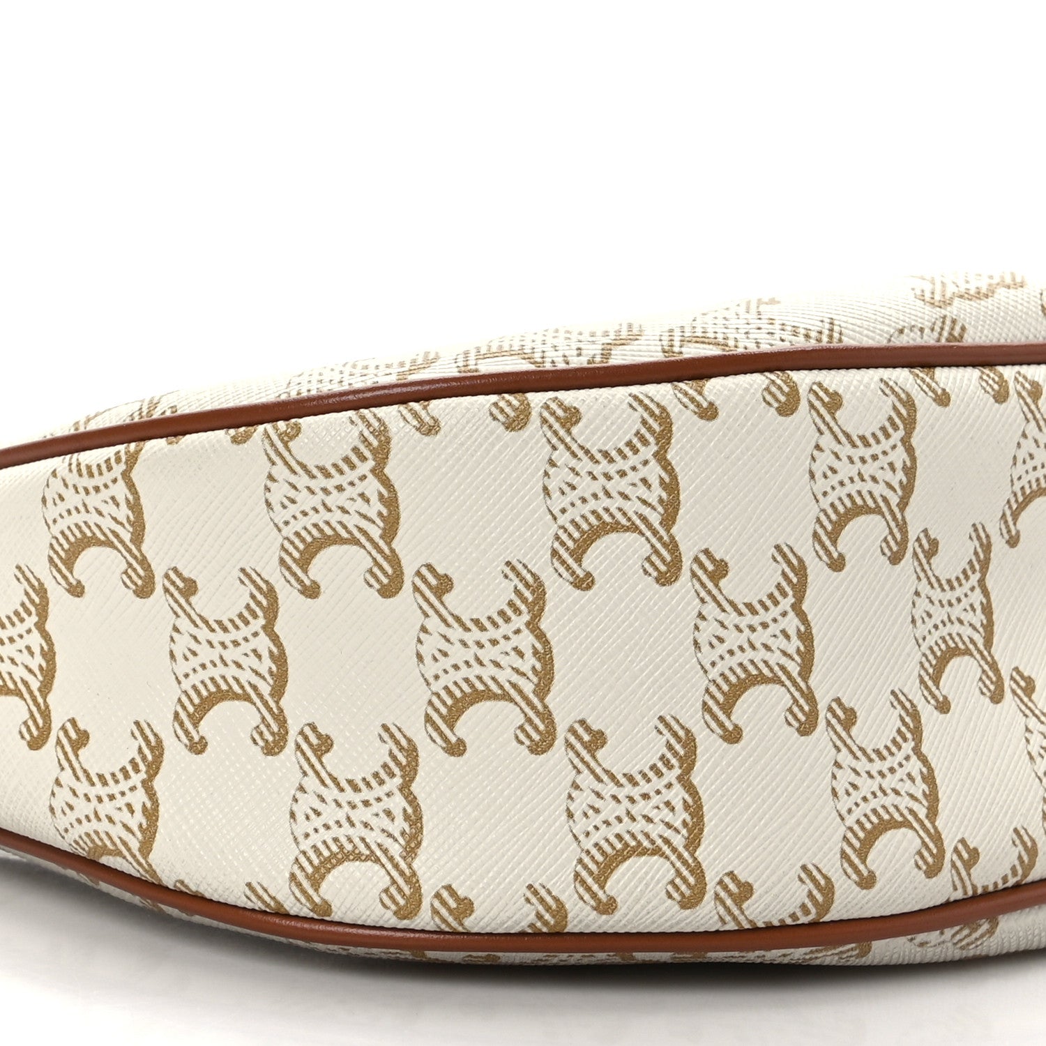 Celine Canvas Calfskin Ava Triomphe Shoulder Bag White 6 of 7