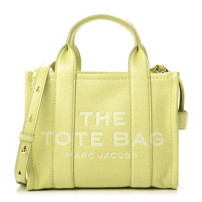 Marc Jacobs Natural Grain Calfskin Small Tote Shadow Lime 1 of 10