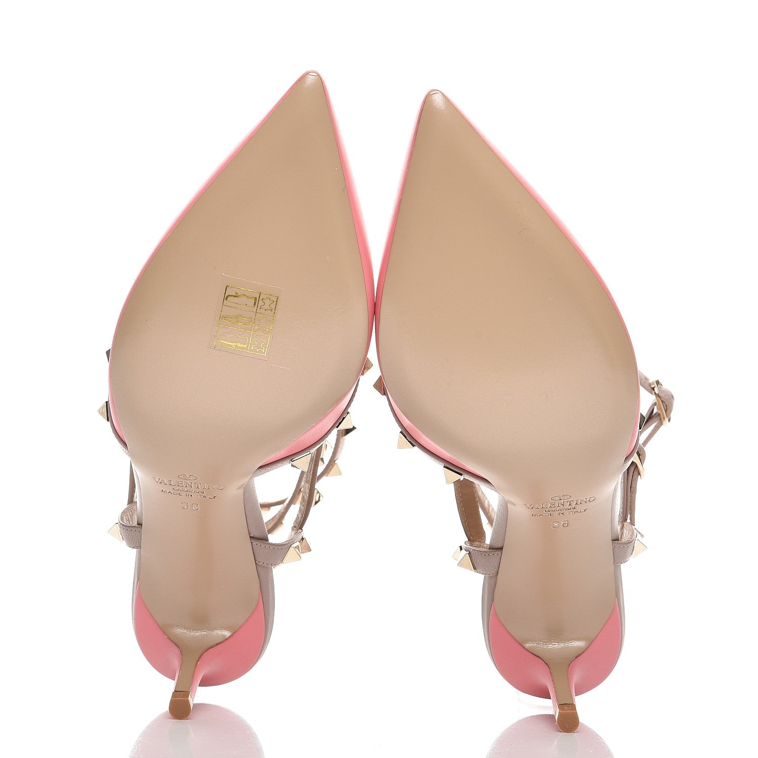 Valentino Garavani Nappa Rockstud Ankle Strap 65mm Pumps 38 Paradise Rose Poudre 5 of 8