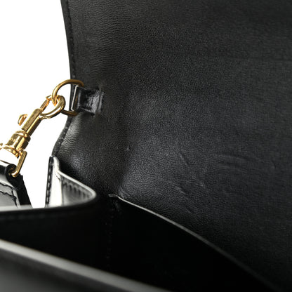 Celine Shiny Calfskin Triomphe Clutch Black 18 of 18