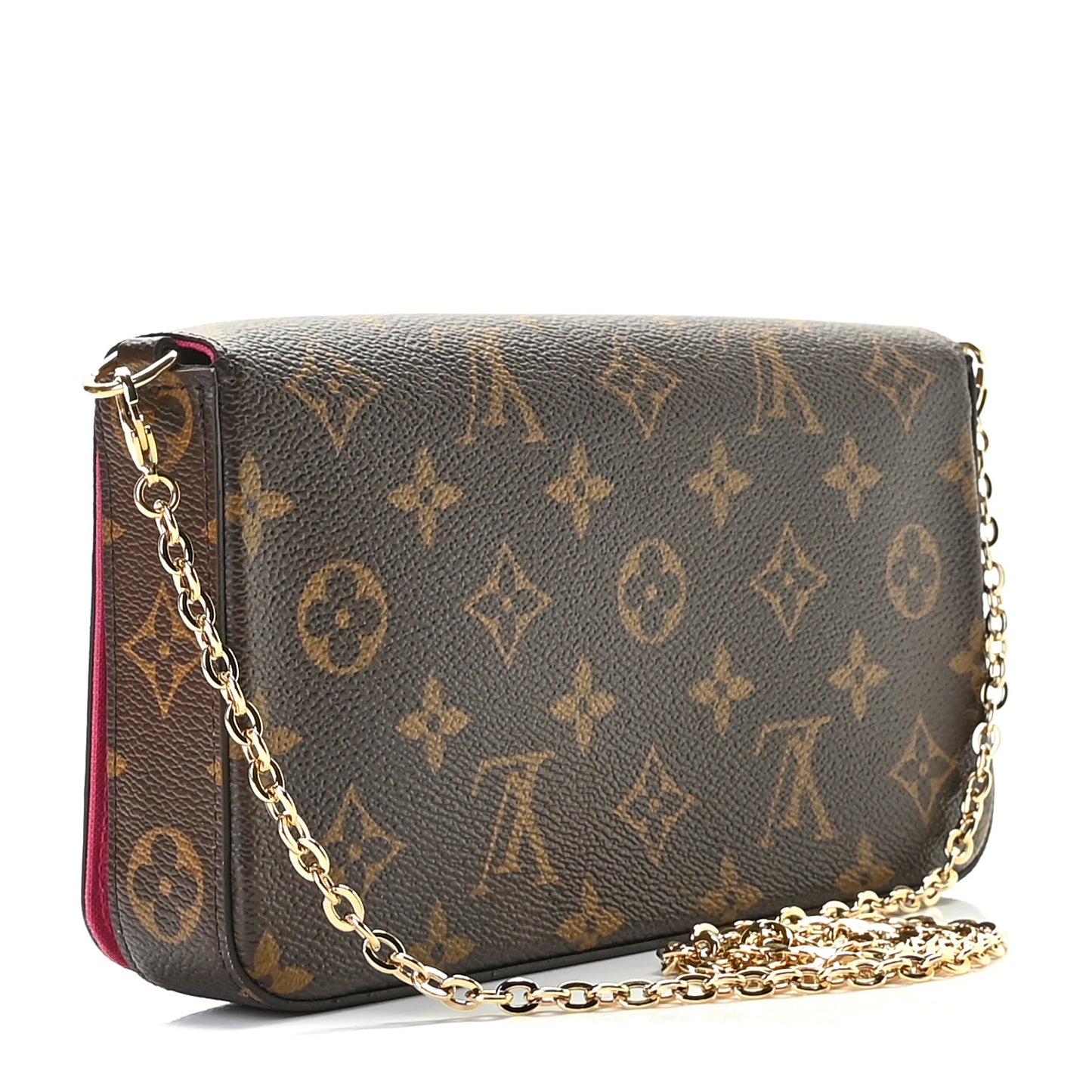 Monogram 2021 Christmas Animation Hollywood Pochette Felicie Chain Wallet Fuchsia