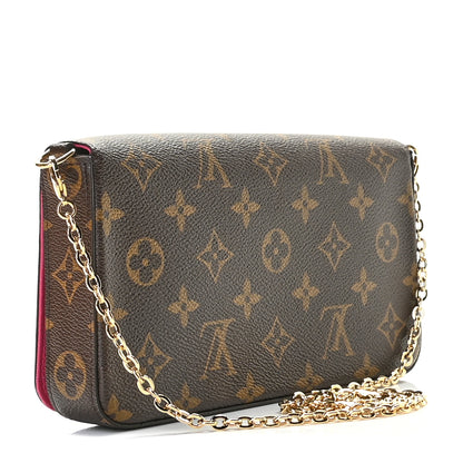 Louis Vuitton Monogram 2021 Christmas Animation Hollywood Pochette Felicie Chain Wallet Fuchsia 3 of 11