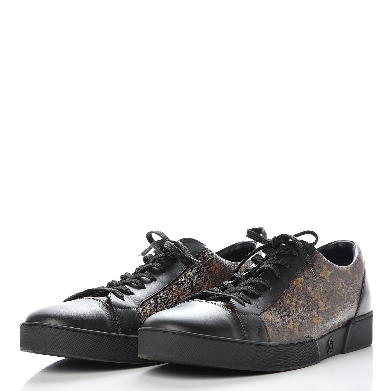 Louis Vuitton Calfskin Monogram Luxembourg Sneakers 12 Black 3 of 10