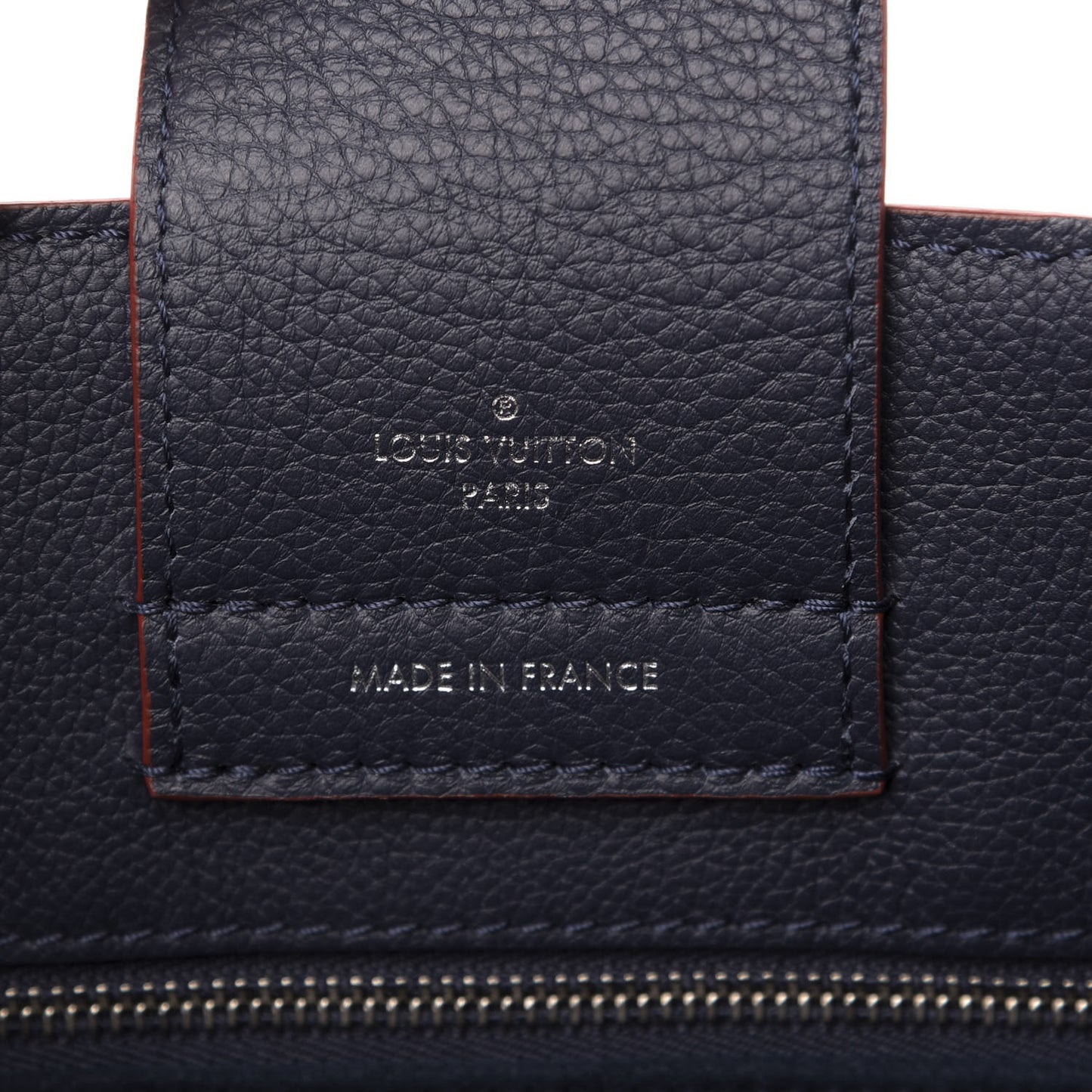 Calfskin Lockme Day Marine Rouge