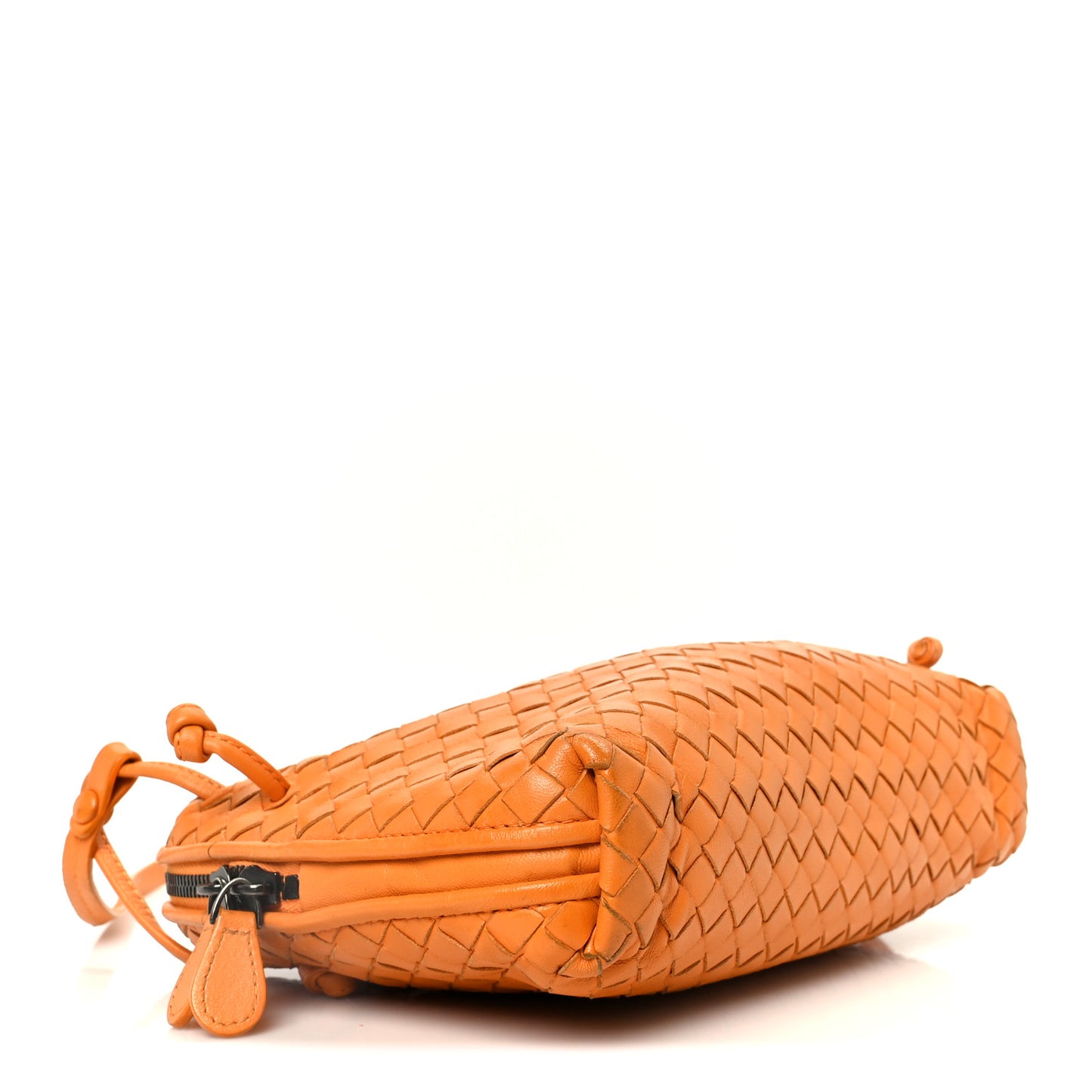Nappa Intrecciato Nodini Crossbody Messenger Orange